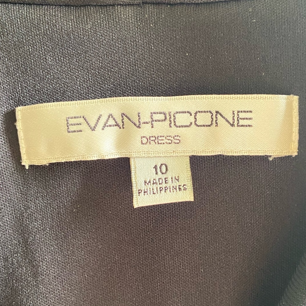 Evan Picone Elegant Black Sleeveless Dress - Picture 2 of 7